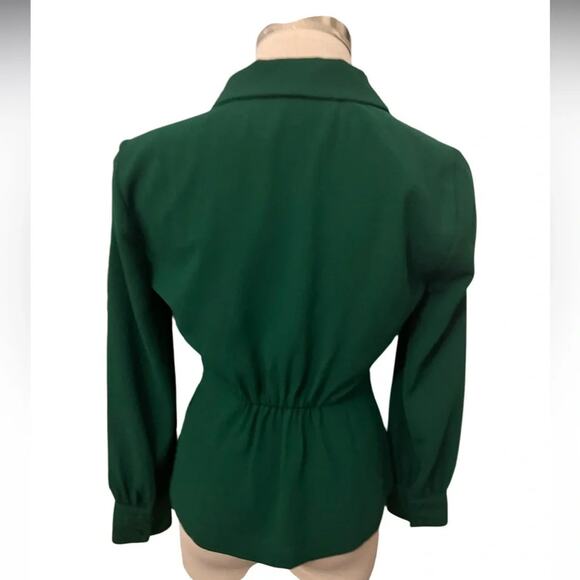 J.Crew Double V Blouse Green Size 0 - Picture 9 of 13